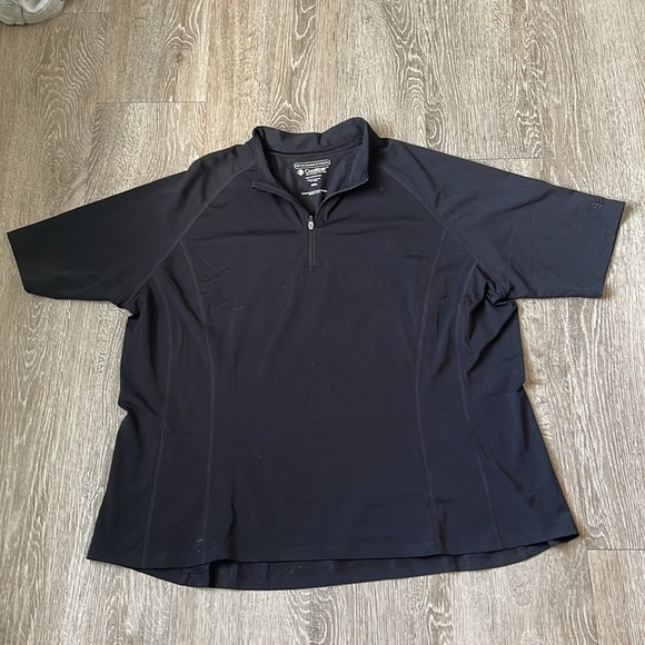 Coolibar Women's Freestyle Short Sleeve Rash Guard UPF 50+ size xxl swim black - Picture 3 of 7